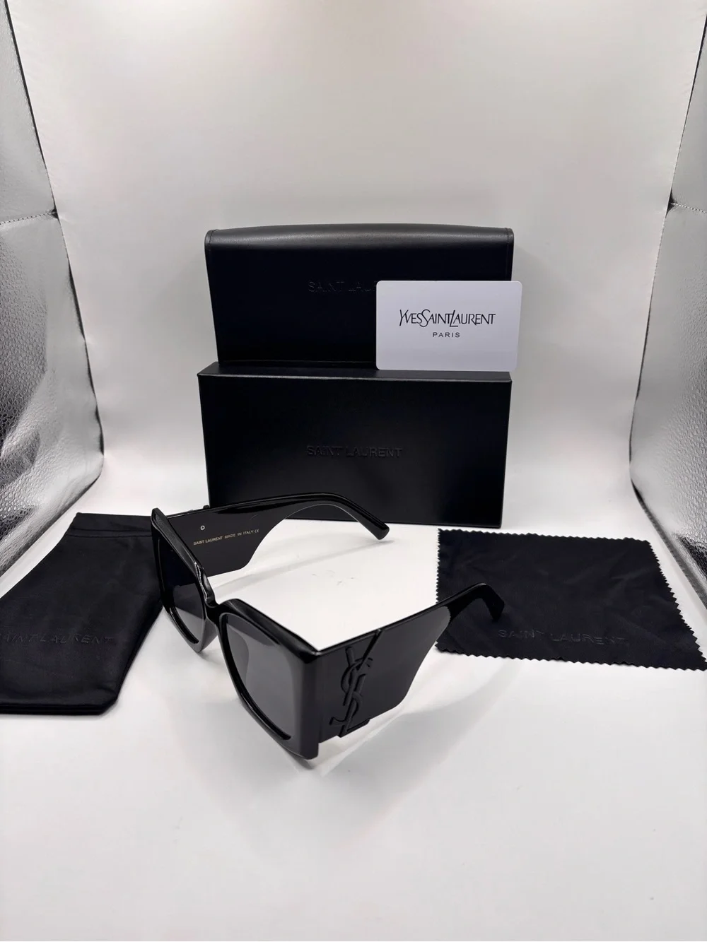Yves Saint Laurent Black Cat-Eye Sunglasses